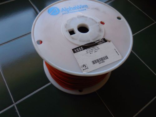 New 1000&#039; awg 18 orange stranded copper wire 1000v 80c alpha wire 1555 mil-w-76b for sale