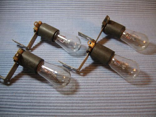 Drake type 300 metal lamp holders,with 3 o r 6 w., 120 v. lamps &amp; brackets, used for sale