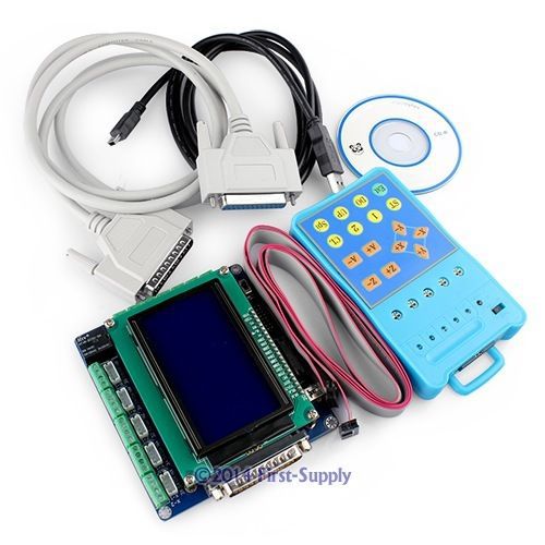 5Axis Upgraded CNC Breakout Board Interface Set +Keypad +Display, Manual Control