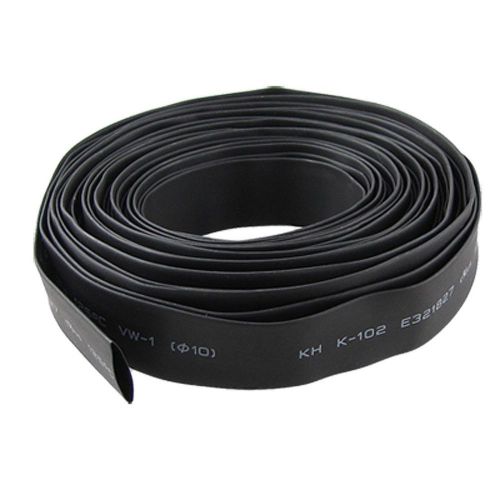 Black 10mm Diameter Heat Shrink Tubing Shrinkable Tube Wire Wrap 6M GY