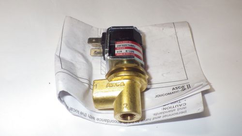Asco usf8257a001 solenoid valve brass 125psi 1/8&#034; npt 24vdc 22 watt coil nnb for sale