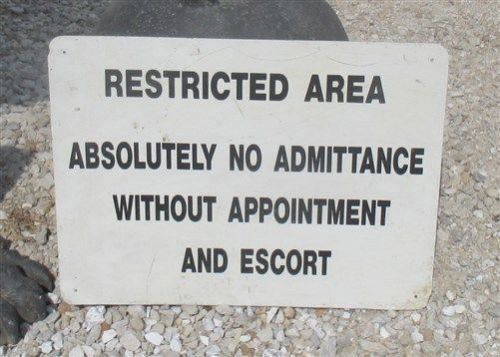 24 x 18 Restricted Area Warning Vintage Metal Sign Garage Art Mancave Basement