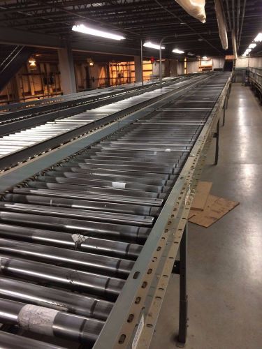 28&#034; buschman power accumulation roller conveyor 12&#039; long, 36&#034; zones, many avail! for sale