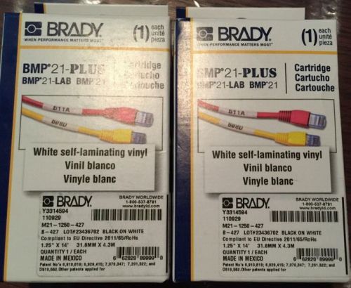 Brady m21-1250-427 lbl,cart,black,on,white,y3314594,110929,1.25&#034;x14&#039;,31.8mmx4.3m for sale