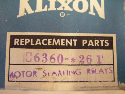Klixon Motor Starting Relay – C6360-*261