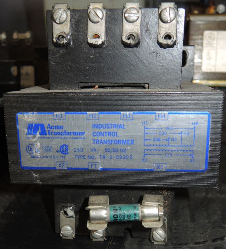 Acme transformer, type no. ta-2-69303 - industrial control transformer. .250 kva for sale
