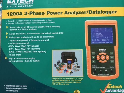 Extech 1200a 3 phase power monitor datalogger for sale