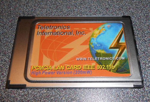 100 pcs Teletronics 802.11b PCMIA LAN CARD 200mW 11Mbps Wireless Free Shipping