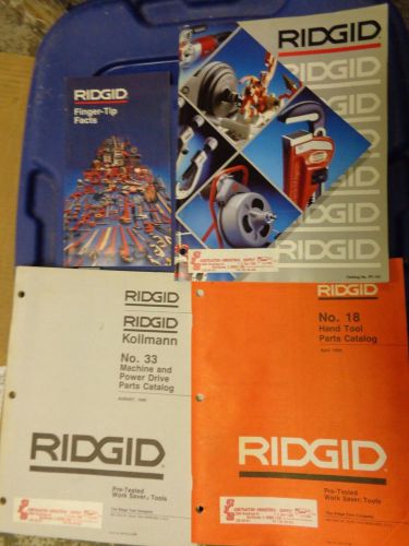 Vintage 1990-91 ridgid kollman machone power hand tools parts schematics &amp; lists for sale