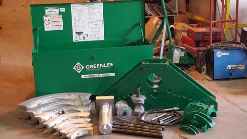 Greenlee 884 pvc 1-1/4&#034; to 4&#034; portable hydraulic bender, 2050 storage box, pump for sale