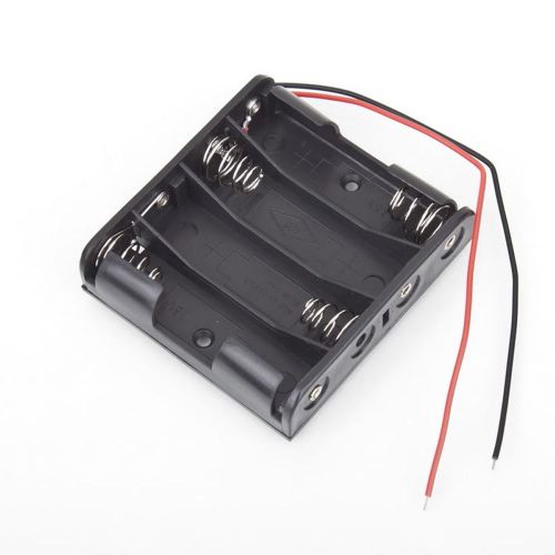 Battery Box Slot Holder Case for 4 Packs Standard AA 2A Batteries Stack 6V B5