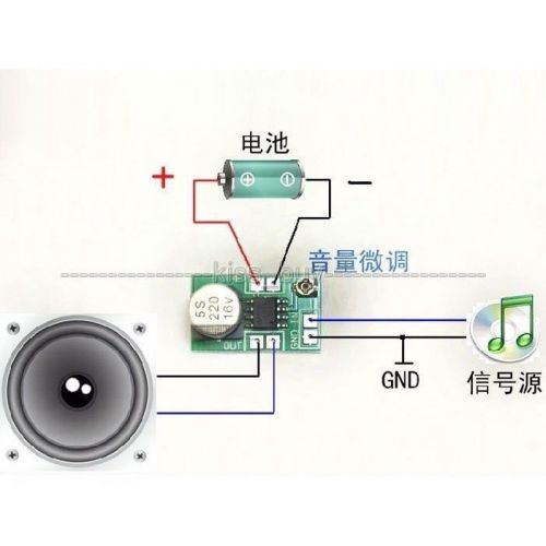 Mini LM386 Audio Power Amplifier Board 3V~12V Adjustable volume AMP 250mW