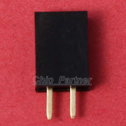 50pcs Black 1x2Pin 1x2P Female Pin Socket Connector 2.54mm