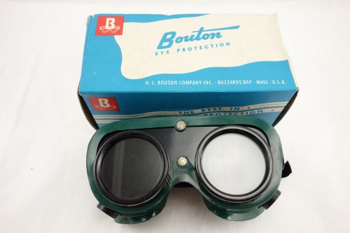 Vintage welder goggles clear &amp; dark lenses steampunk motorcycle safety glasses for sale