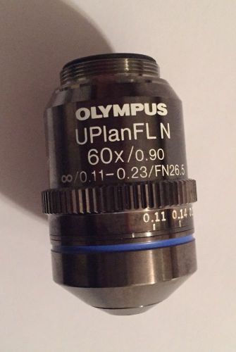 Olympus UPlanFL N 60x / 0.90 Infinity/0.11-0.23 Collar UIS2 Microscope Objective