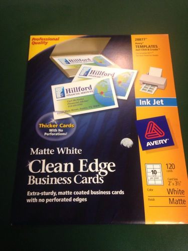 Avery Clean Edge Business Cards Matte White 70 Cards Ink Jet Printer