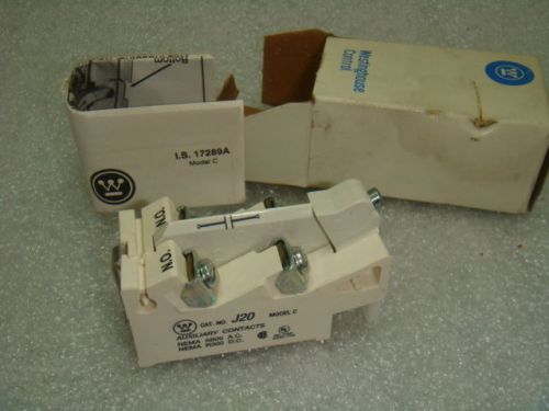 NEW WESTINGHOUSE TYPE J AUXILIARY CONTACT, J20, MOD. B, NEW IN FACTORY BOX