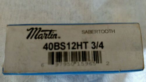 MARTIN 3/4&#034; BORE 12 TEETH SABERTOOTH SPROCKET 40BS12HT *NEW*