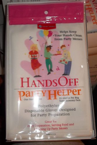 Hands Off Party Helper 250 ct. Disposable Gloves for Food Prep 10-25 packs