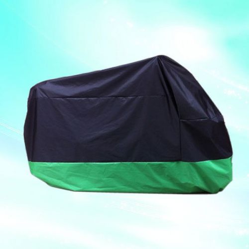 NEW!Black-Green Waterproof Outdoor Motorcyle Motorbike Rain Vented Bike Cover XL