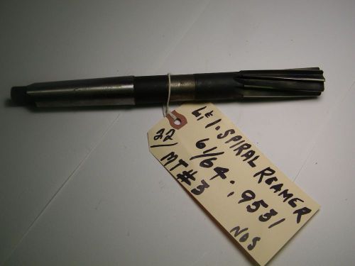L &amp; i - #3 m-t,   spiral    reamer - 8 -  flute - .61/64&#039; for sale