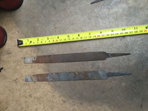 2 mill files, Knife blank? Old USA steel, L@@K! Carbide maybe?