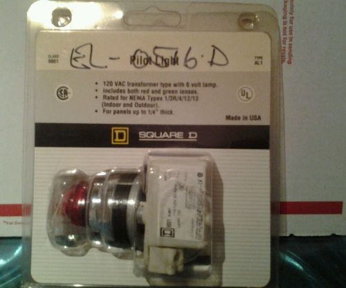 Square d pilot light 9001 al1 km1 series h 110/120 vac new for sale