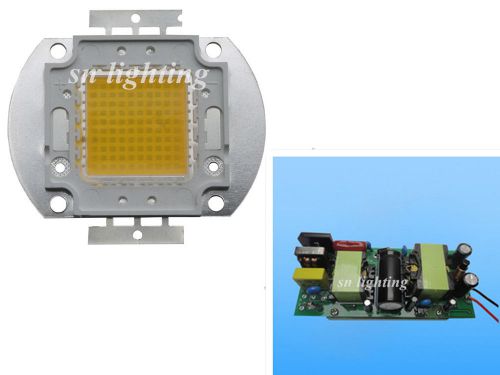 100W LED Warm / Cool White High Power Lamp Chip + 100W Power Driver AC 85-265V