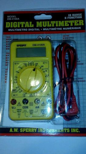 A.w. sperry 18 range 6 function digital multimeter ul listed dm-4100a for sale