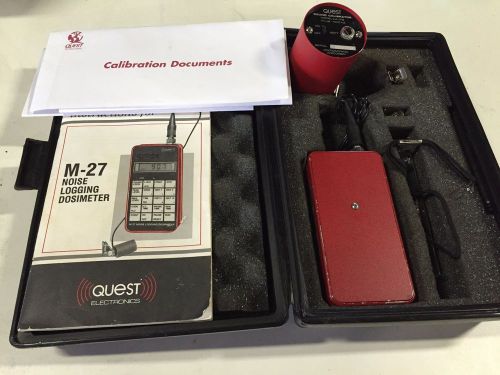 Quest M-27 Noise Dosimeter &amp; CA-12B Sound Calibrator w/ Carrying Case &amp; Manuals