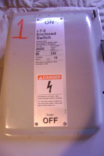 I-t-e enclosed switch ju322 for sale