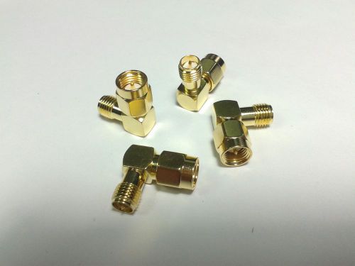 20pcs SMA right angle elbow male to female coax cable plug connector RF adapter