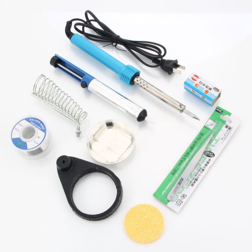 New 220v 60w 7 in 1 electric soldering iron set welding auxiliary tools kit for sale