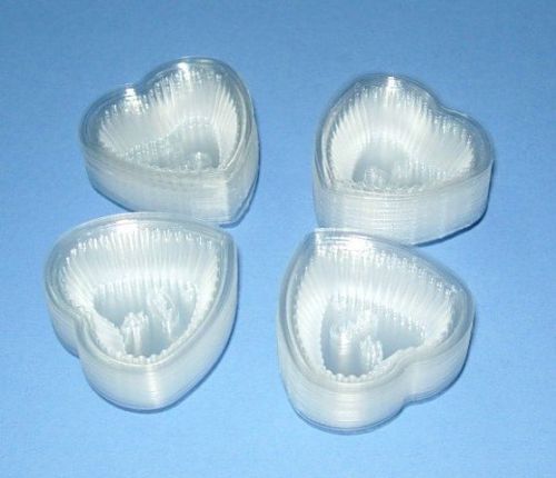 100x0.33oz. Small Plastic Cup Disposable Heart Shape Mini Cake Jelly