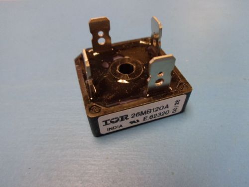 (1) 26MB120A IR Bridge Rectifier 25 amp 1200V Single Phase QC terminal D-34A