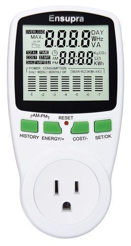 Ensupra pm002 electricity usage monitor with graphic display and power meter for sale