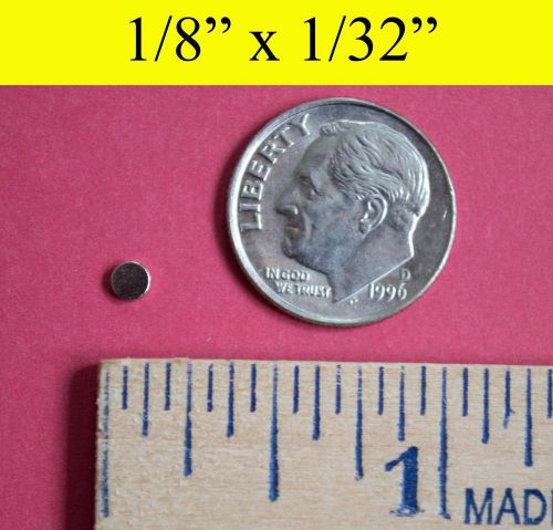 25 Neodymium Rare Earth Magnets 1/8&#034;x1/32&#034;