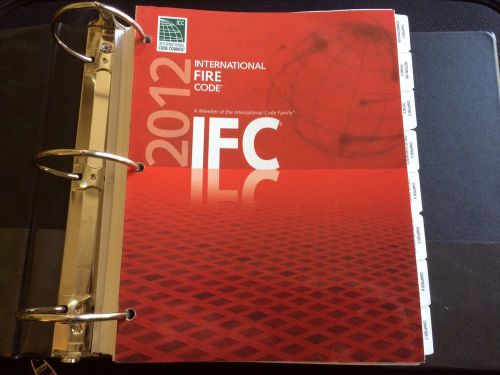 Icc 2012 international fire code loose leaf with binder and tabs 9781609830465 for sale