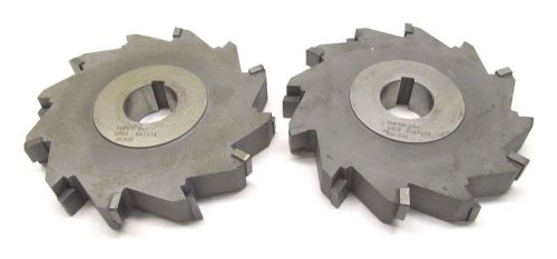 2 MORSE / SUPER 6&#034; x 1&#034; CARBIDE-TIPPED MILLING CUTTERS w/ 1-1/4&#034; BORES