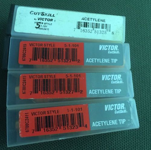 4ea victor cutskill acetylene cutting tips 5-1-101 for sale