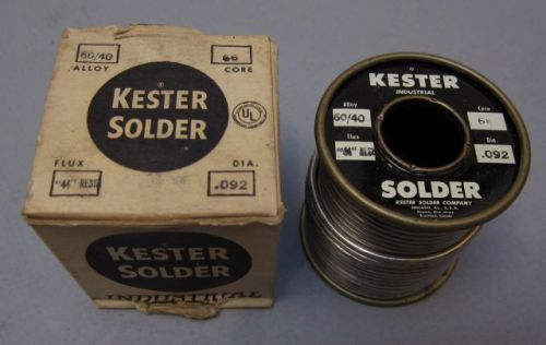 Kester &#034;44&#034; Resin flux  Solder Wire 60/40  .092 diam Full 1 lb roll