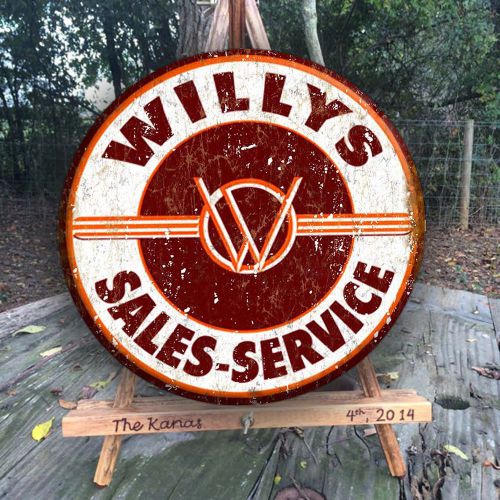 Antique style-vintage look Jeep Willys. Diner,Gas Sign, Garage ,Mam Cave, Bar