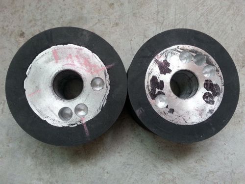 150*50*32mm flat rubber wheel belt sander polisher wheel abrasive belt for sale