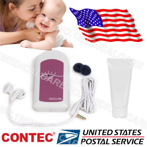 Pocket fetal heart doppler prenatal baby heart sound monitor free gel us seller for sale