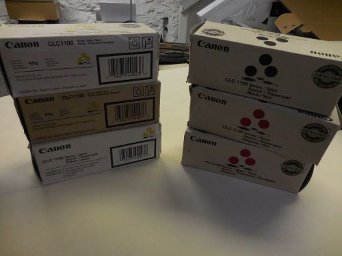 6 geniune canon clc  digital ink / toner cartridge- 380g  3 yellow, 2 mag. 1 blk for sale