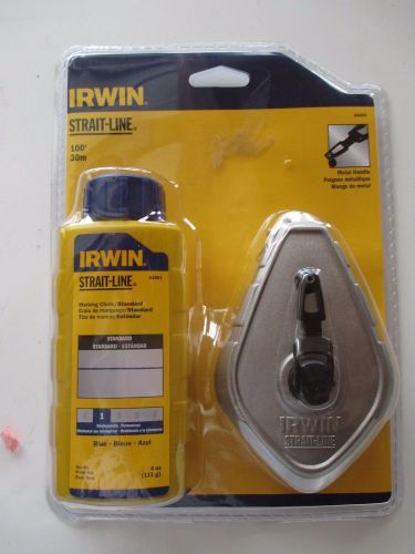 Irwin strait line 64499 metal case with blue reel 4 oz marking chalk for sale
