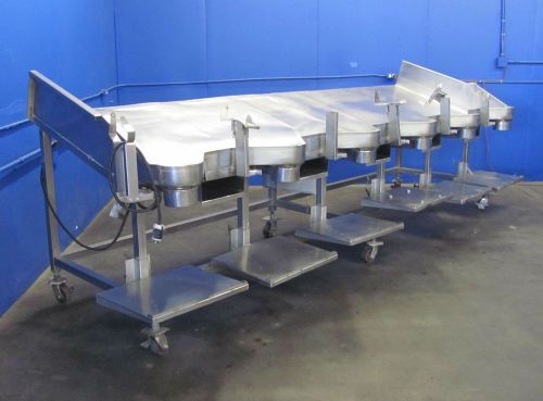 STAINLESS STEEL PORTABLE 6 STATION PACK OUT TABLE~ONTARIO, CALIF.