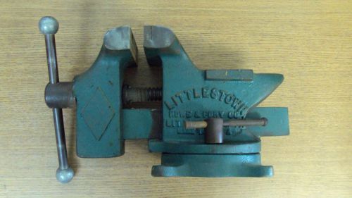 Vintage littlestown no.400 anvil top swivel base bench vise 26 lbs. 4 1/2&#034; jaws for sale