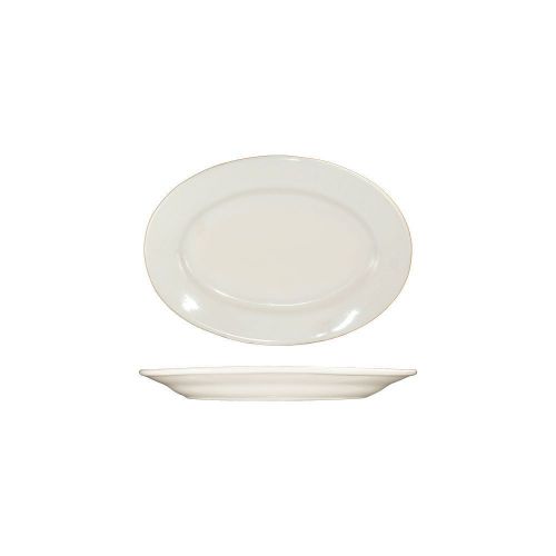 International Tableware RO-51 White 15.5 x 10.5&#034; Platter - 12 / CS