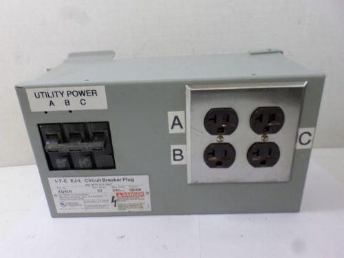 Siemens / ite xj-l circuit breaker plug xq45r 50a max 240v 3p 4w with breaker for sale